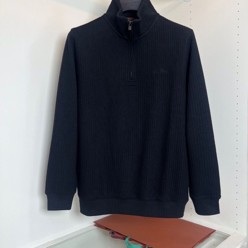Winter Zipper Sweater for Men Casual Warm Loose Stand Collar Long Sleeve Tops L1289
