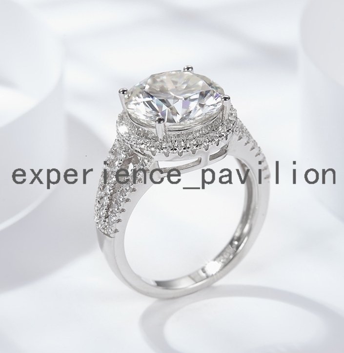 5 ct S925 Sterling Silver Moissanite Plated 18K Gold Diamond Ring Womens Jewelry Ring Engagement Wholesale