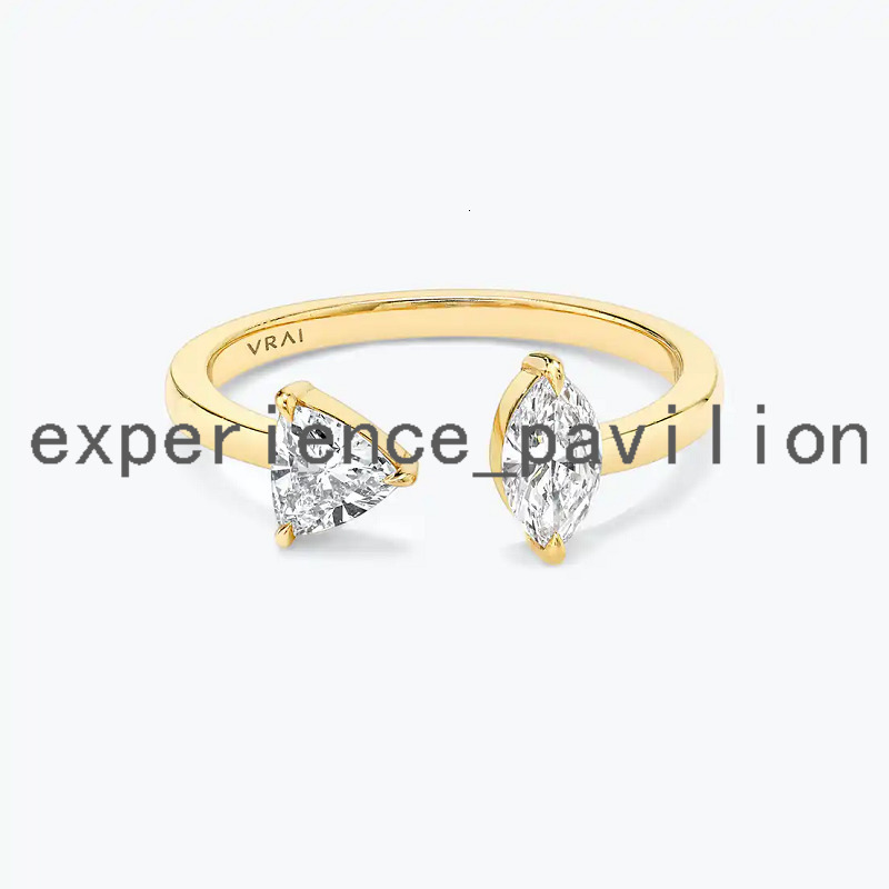 Custom Women Ring Fashion Classical Ring for Women Gift 14k Gold Moissanite Party Popular Opening Ring