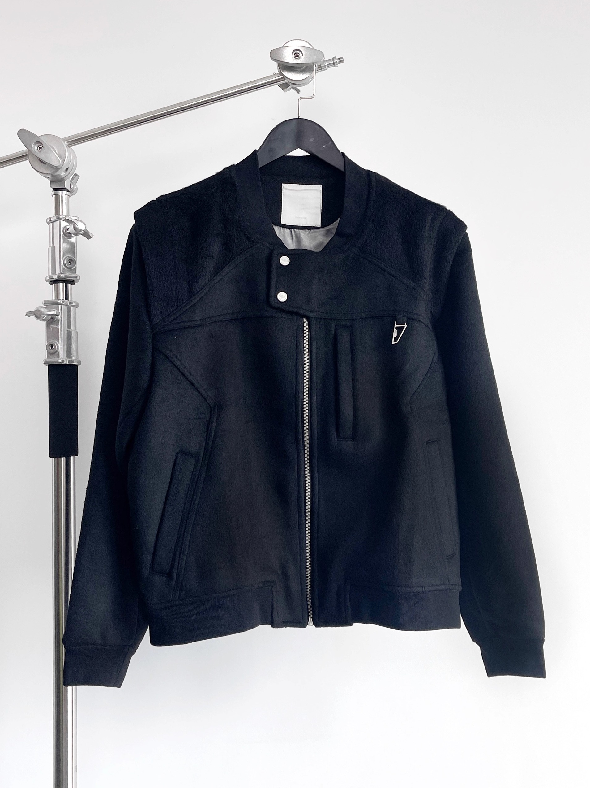 Men's Jackets UNDERMYCAR Loose Fit Woolen Patchwork Brushed Jacket Cleanfit Style Casual Coat