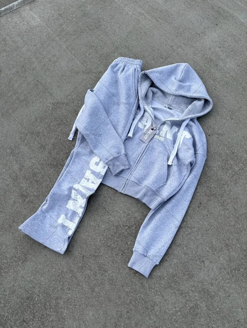 Streetwear hip-hop, costume masculin, style décontracté de la rue, impression de lettres classiques, tenue sportive de streetwear.Sweat-shirt à c