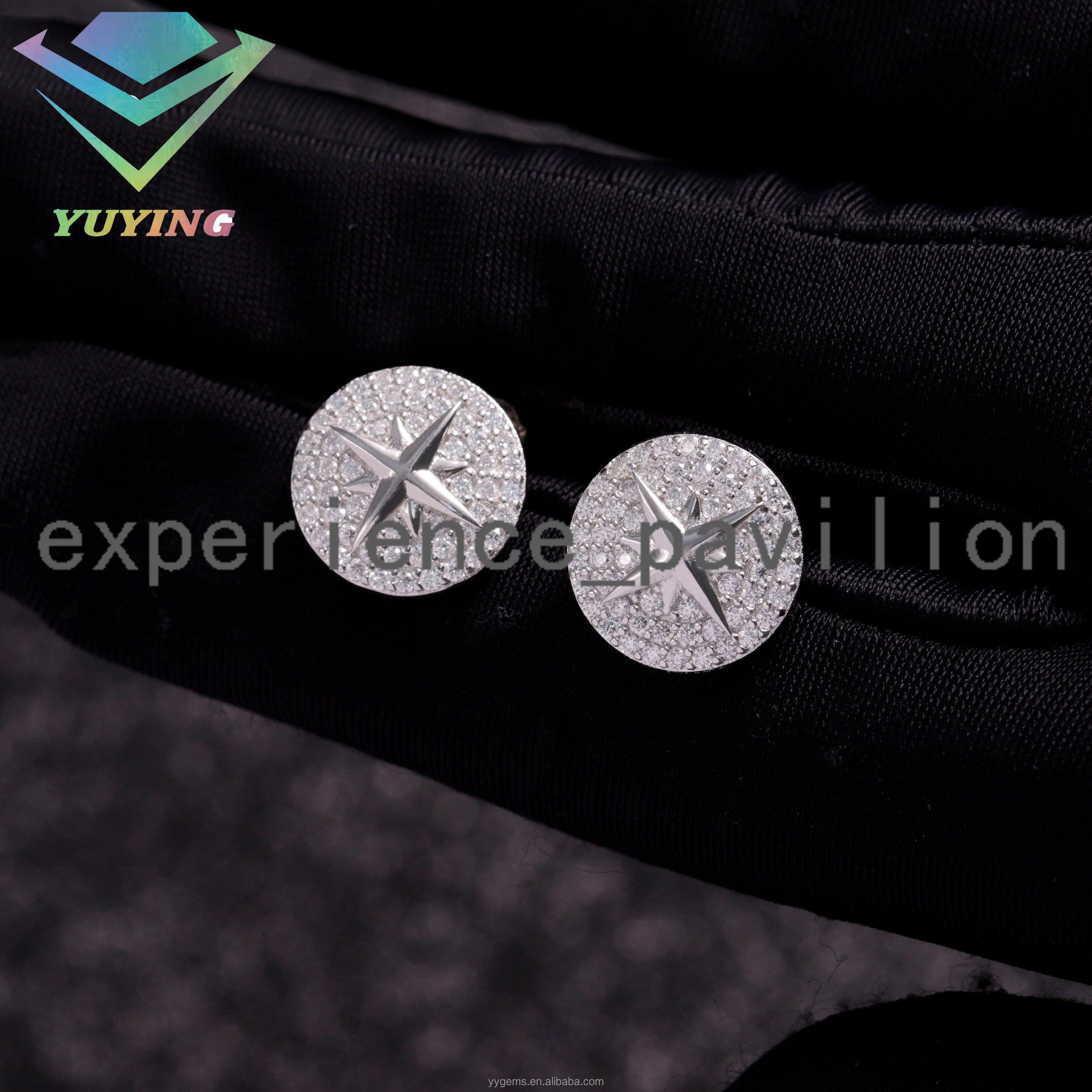 Fashion Moissanite Earrings Jewelry S925 Solid Silver Earrings for Men Women Hip Hop Moissanite Stud Earrings