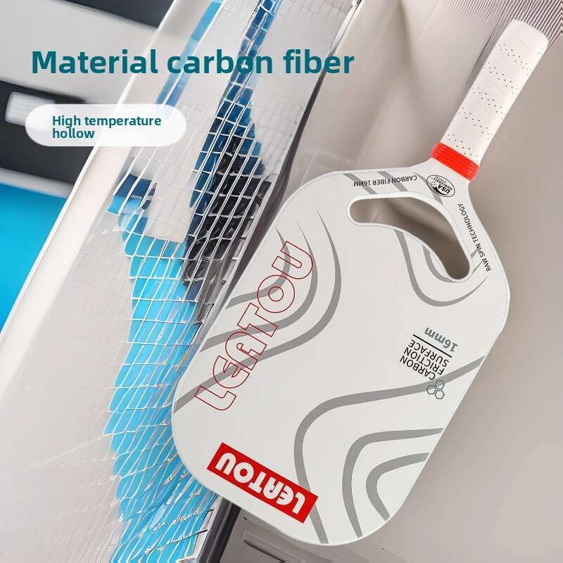 Borderless Frame T700 One-Piece Molded Heat Pressed Matte Carbon Fiber Pickleball Racket