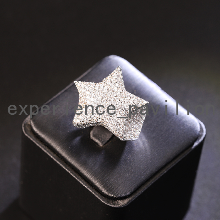 Hot Sale Moissanite Rings Fine Jewelry 100% Pass Tester Fashion Rings 925 Silver Gold Plated Vvs Moissanite Men Rings