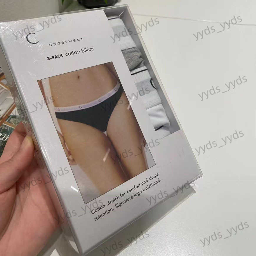 Designer Womens Underwear High Quty Cotton Briefs Female Breathable 3-pack Cotton Panties With Packaging T250820