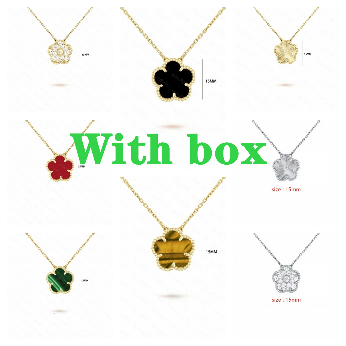 High quality necklace designer necklace With box jewelry 18K Gold Plated Not easy to fade luxury jewelry necklaces designer designer jewelry clover