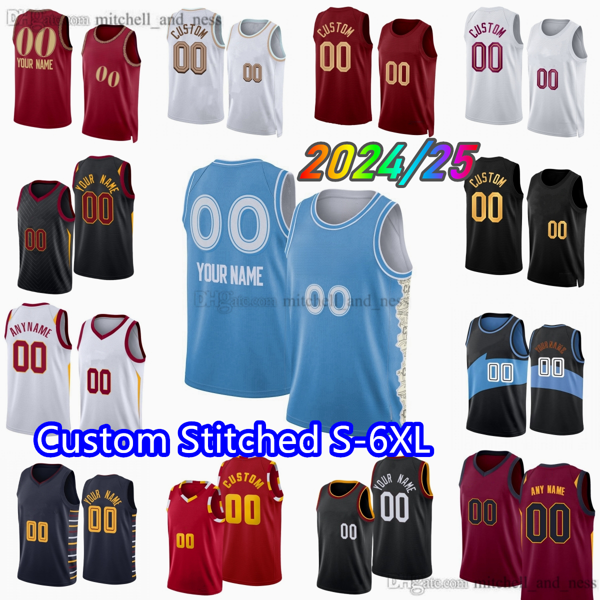 Stitched New City Basketball Garland Jersey Mobley Jerseys Breathable Sport Shirts