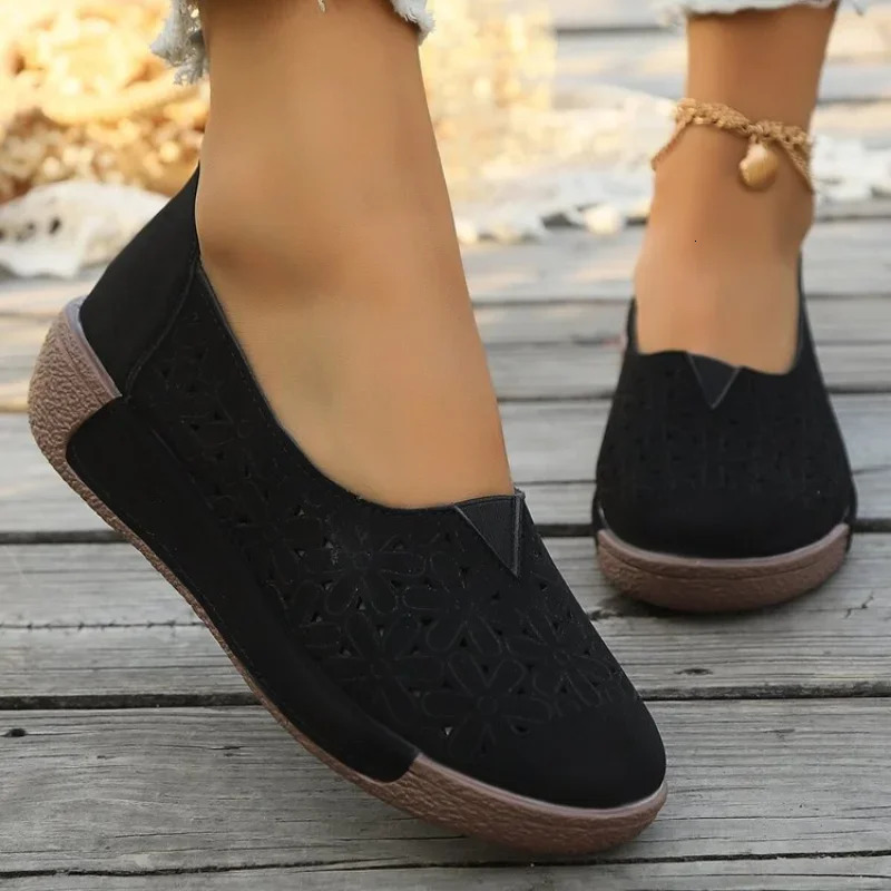 Spring Autumn Women Flats Platform Loafers Ladies Genuine Leather Comfort Wedge Moccasins Orthopedic Slip on Casual Shoes 250820