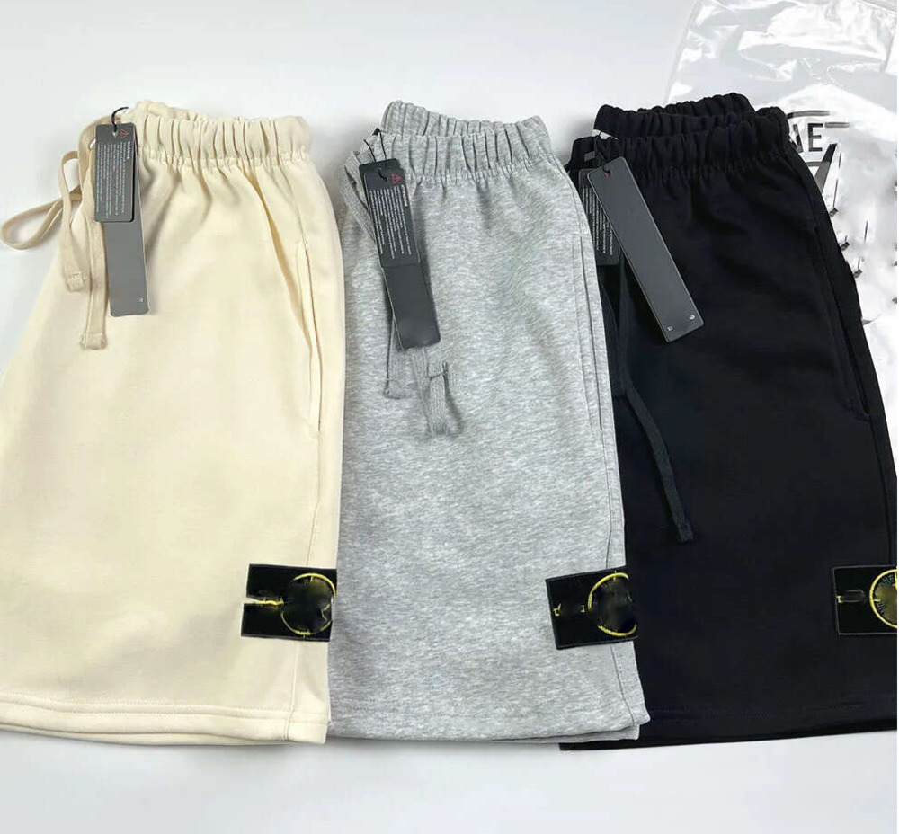 High-end Summer Cargo Embroidered Solid Color Sweatpants Casual Slacks Jogging Pants Mens High Street Trend Shorts 1lle