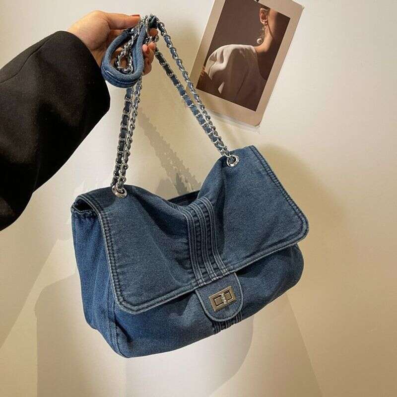 2025 Early Spring New Casual Jeans Chain Network Celebrities With The Same Handheld Fashion Versatile Shoulder Bag