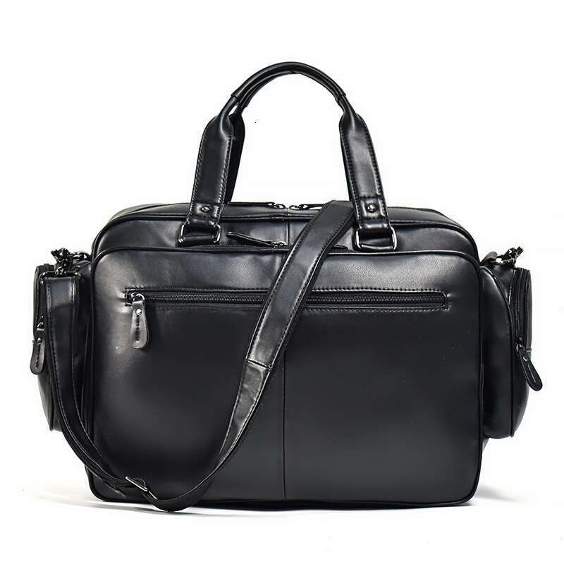 Fashion Genuine Leather Business Briefcase Large Capacity Men's Handbag 15.6inch Laptop Bag