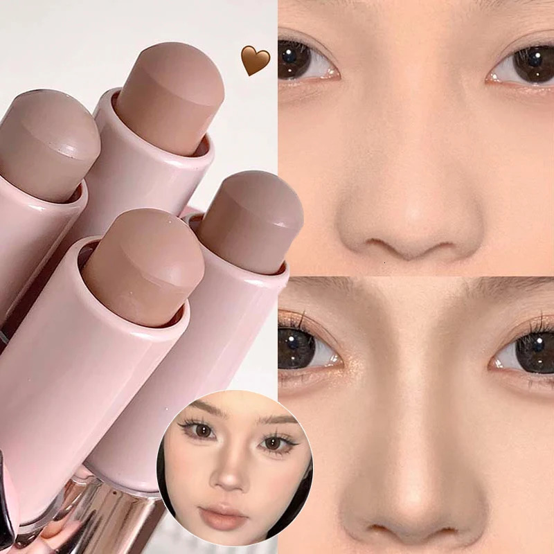 Nose Shadow Contour Stick Natural Matte Gray Coffee Nose Shadow 3D Contouring Bronzer Long Lasting Silky Shading Powder Makeup 250811