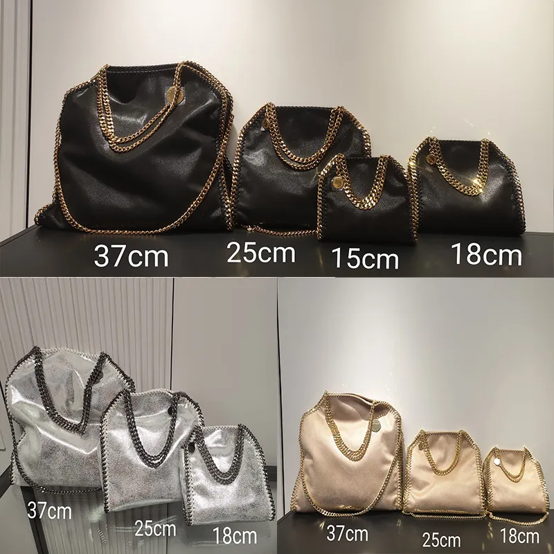 new large tote bag women black luxury designer shopping chain bags wallet messenger leather handbags stella shoulder bags quality purses pink sliver