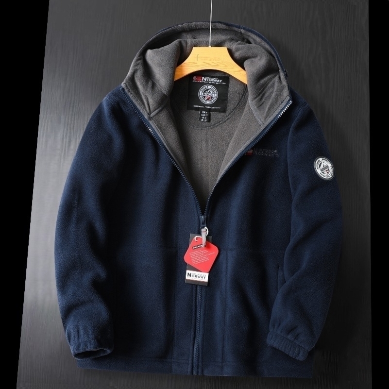 Winter Fleece Jacket Mens Casual Thickened Wool high quality n Warm Fashion Hooded Coat Outdoor Ski Suit 250814