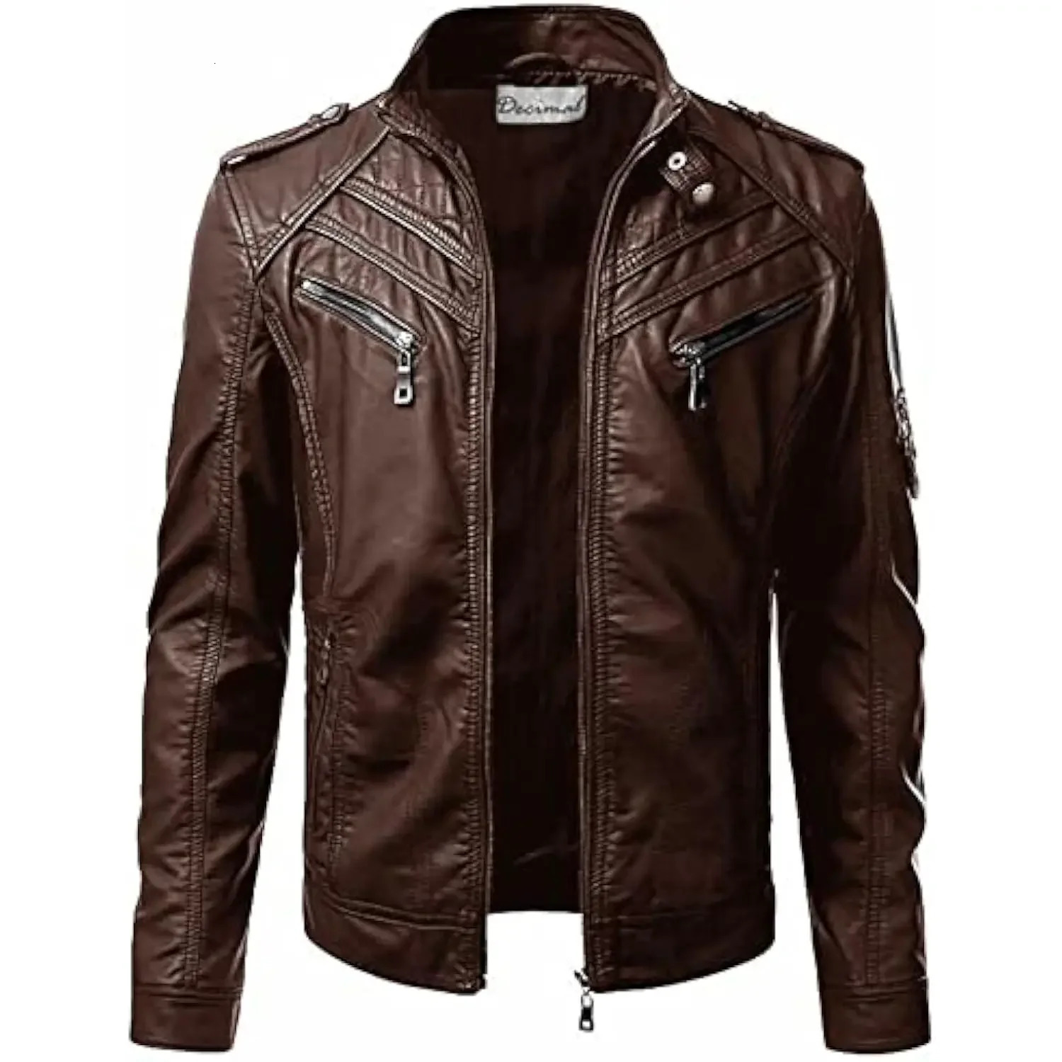 MEN Slim Fit Faux Leather Outwear Coats Man Mens Black PU Leather Biker Classics Jacket VINTAGE MOTORCYCLE JACKETS FOR men250820