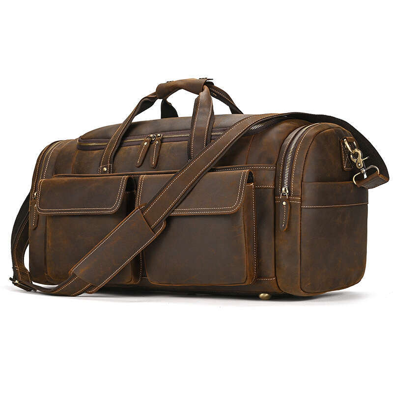 Nouveau sac à main de sport de grande capacité de voyage Crazy Horse en cuir véritable sac de voyage d'affaires