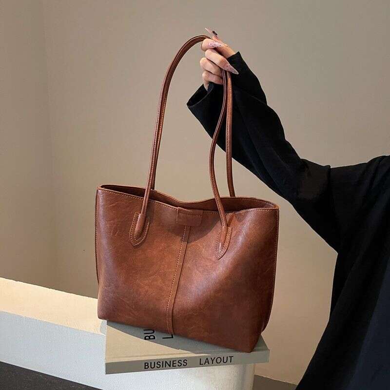 Western style large capacity for women's fashion new simple shoulder trendy high-end sensory communication tote bag