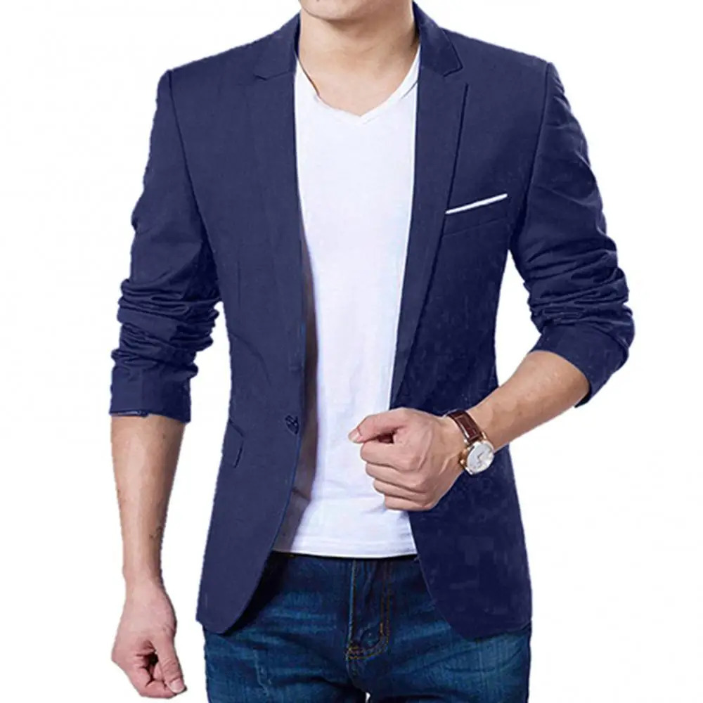 Men de costume de commerce formel en manteau un bouton noir bleu rouge hommes slim fit costume de mode veste décontractée costume masculin 255081