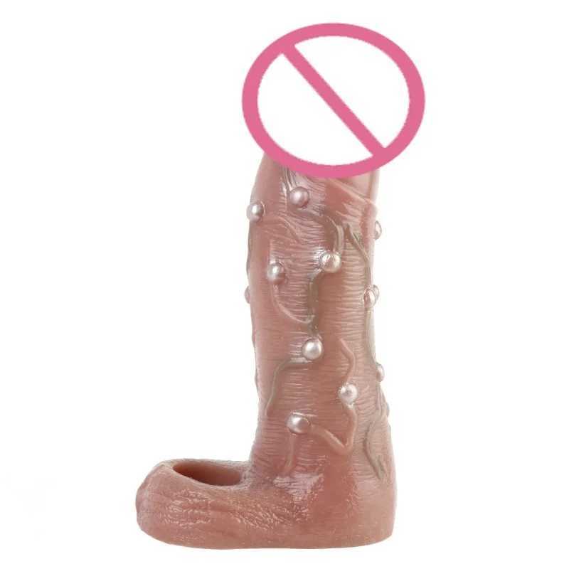 Couvercle de gode creux pour les hommes portant une balle de jouet sexuel à pénis épais