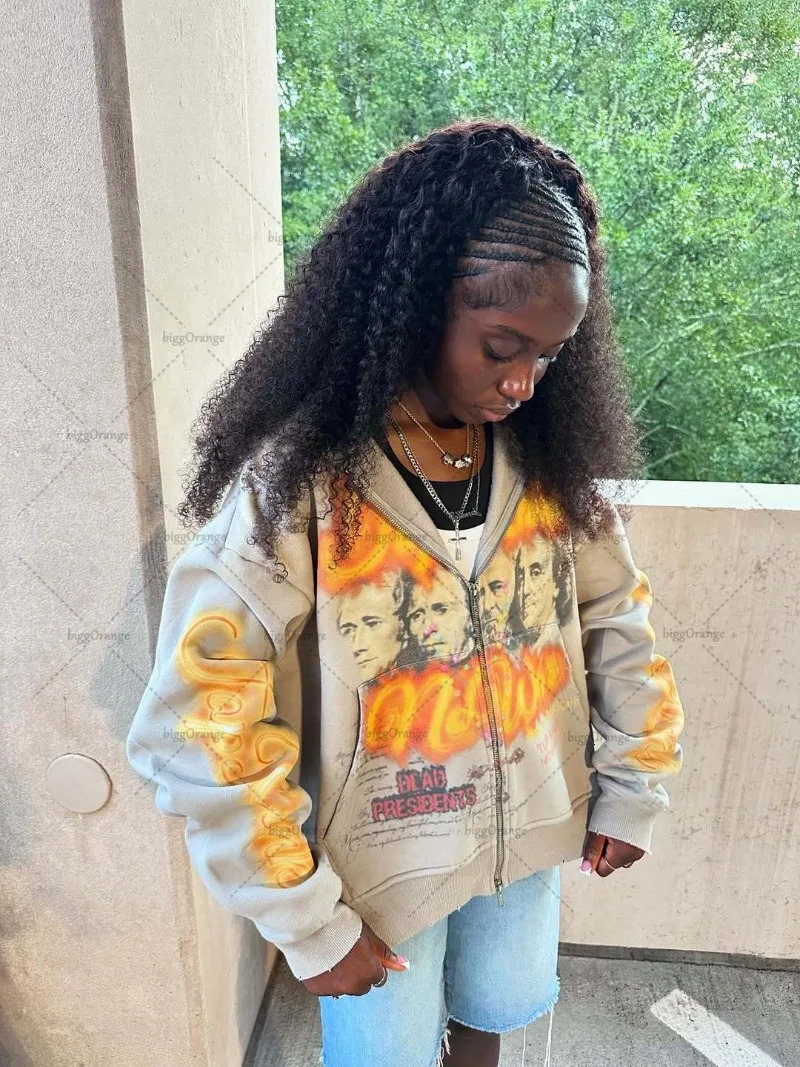 Hiphop Harajuku Streetwear Lettres à sweat à capuche surdimensionnée Men de mode décontracté rock décontracté Punk Y2K 2025 Retro Sweatshirt lâch