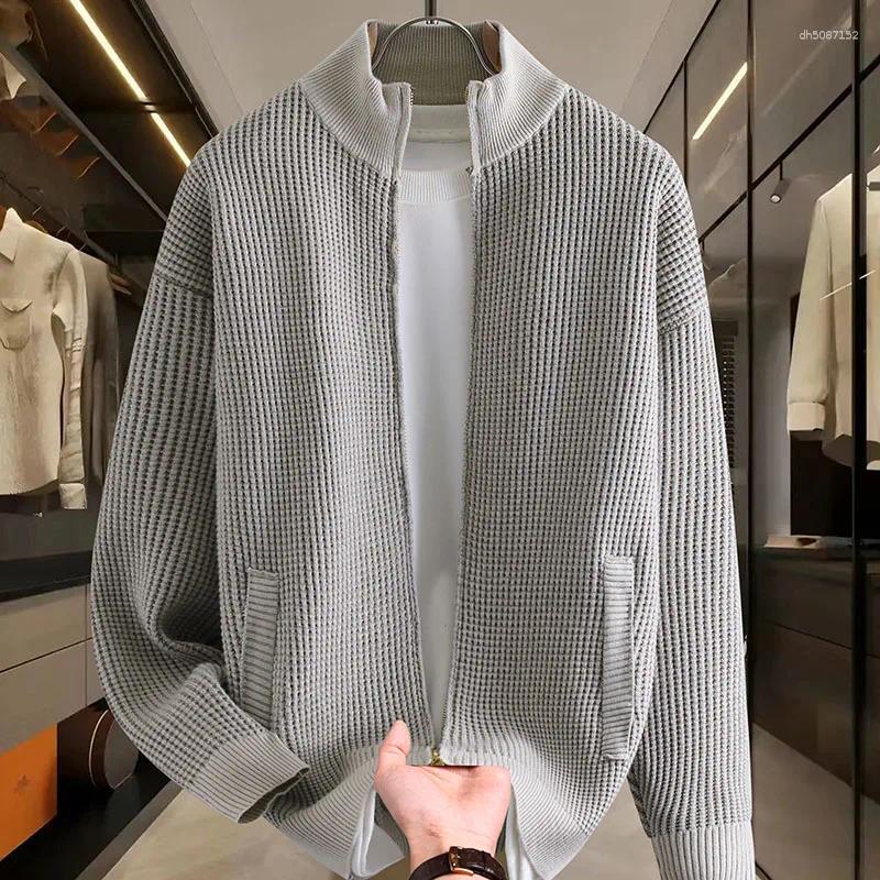 Chandails pour hommes ouverts Veste avant Cardigan Poulain Men de jeunesse Men de la jeunesse