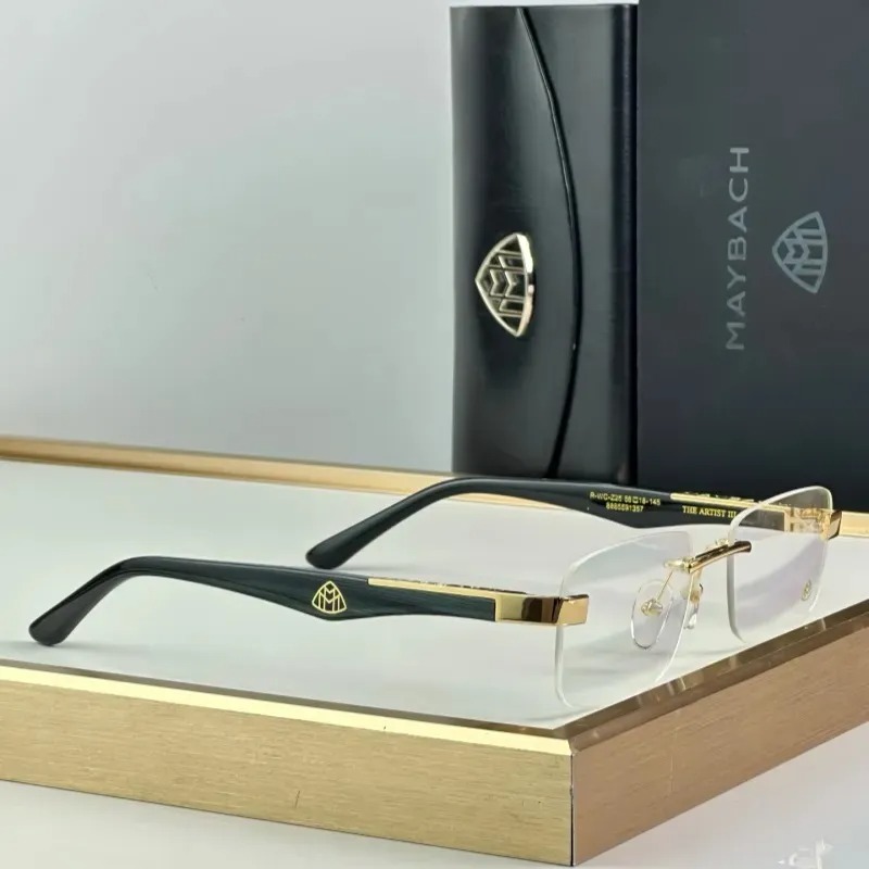 Lunettes de soleil Designer Maybach Lunettes de soleil Lunettes L'ARTISTE TOP Qualité Mode Lunettes Optiques Multicolore Sans Monture Classique P