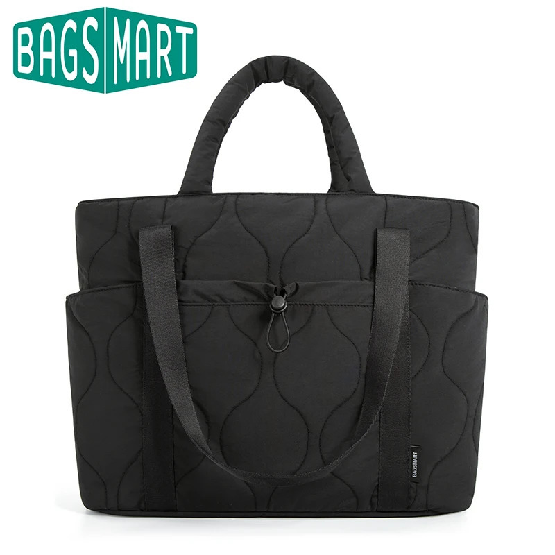 BAGSMART Lightweight Boston Bag Womens Puffer Tote Quilted Work Travel Bag Large Padded Handbags Shoulder Bags High-Quality250813