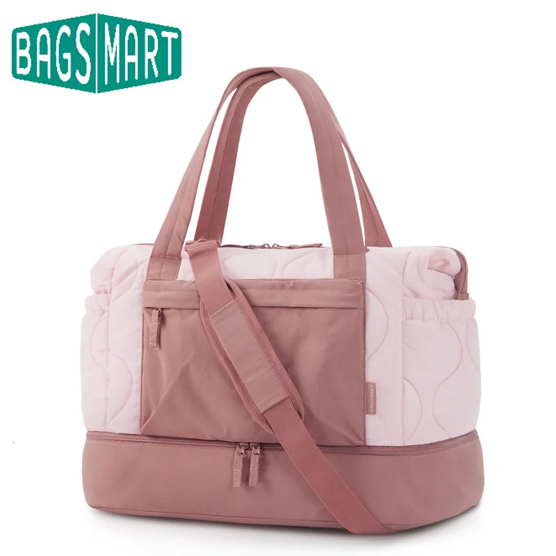 BAGSMART Travel Bag 33L Weekender Carry On Duffle Bags for Women Large Capacity Luggage Storage with Shoe Compartment 250813