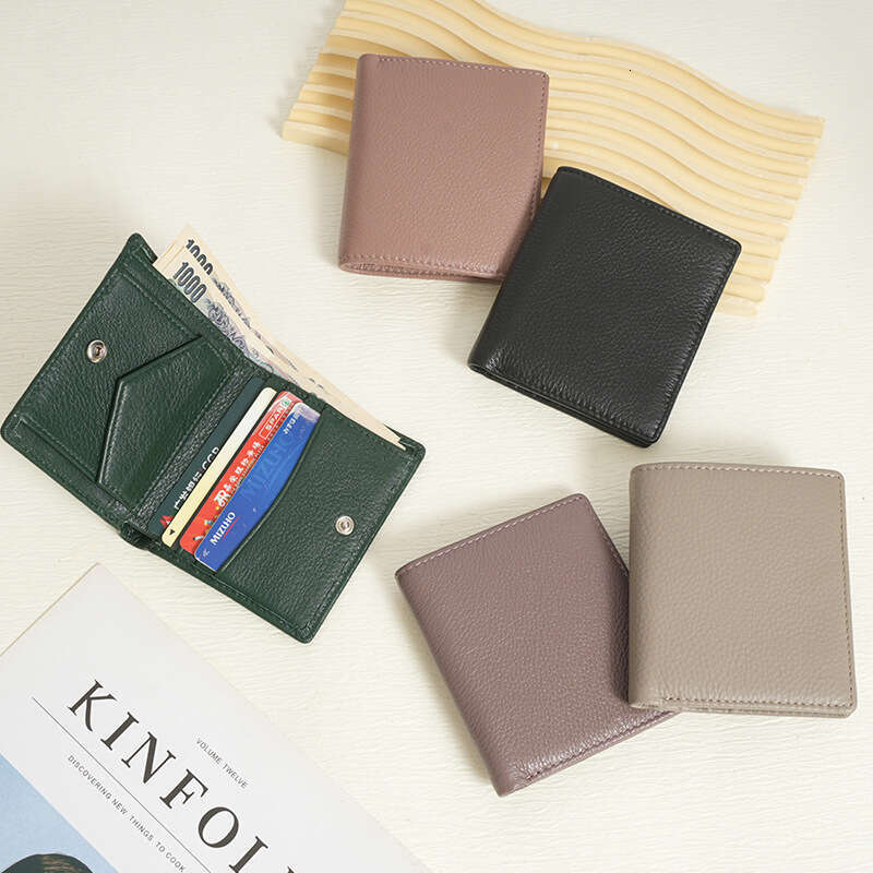 New Ultra-Thin Genuine Leather Card Holder Multi-Card Slot Short Wallet Ins Style Women's Coin Purse designer wallet B5 B5
