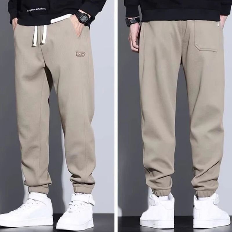 Mens Sweatpants Spring Embroidery Drawstring Baggy Pants Sport Fitness Jogger Streetwear Outdoor Running Men Trousers Plus Size 250818