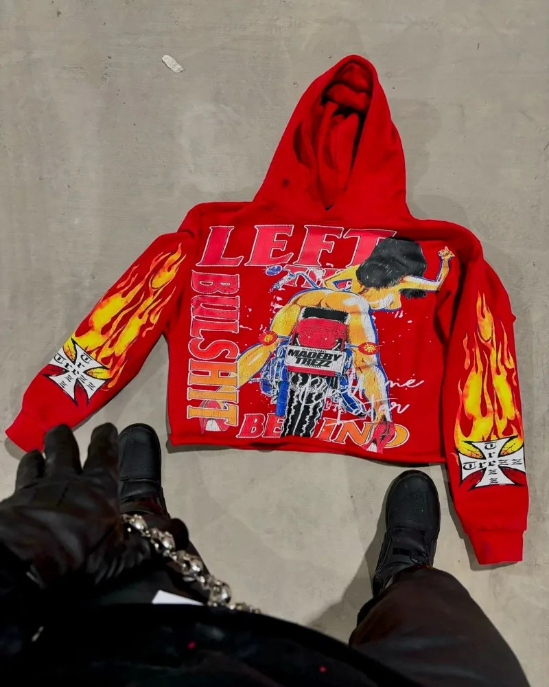 Street Harajuku Hip-hop Fashion Rock Hoodie Men Y2k Casual Loose Gothic Punk High Street Trendy Oversized Sweatshirt Women 250818