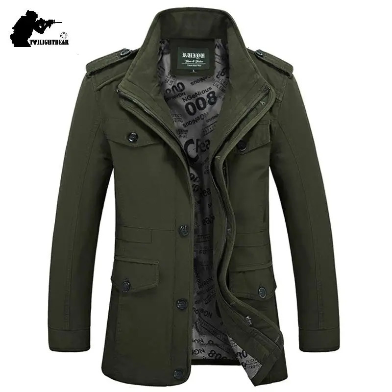 Oversize Mens Jackets Coat Male Trench Coat 5XL 6XL Spring Autumn Solid Cotton Casual Long Jacket Men Clothing Outerwear AF5806250820