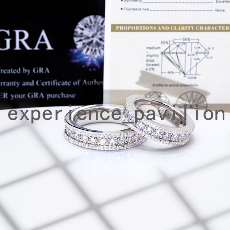 Fashion Style Sterling Silver VVS Moissanite Diamond Ring Couples Rings for Wedding