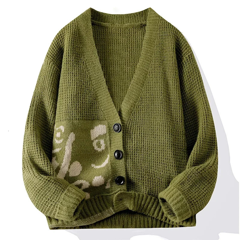 2024 Pull d'automne / hiver pour les hommes avec un cardigan de mode épais vintage grand pull à col en V Luble Vest 2550820