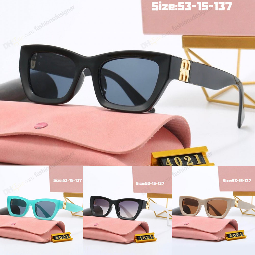 Designer sunglasses for women Luxury sunglasses men glasses vintage cat eye sunglasses oval frame anti blue glasses with pink box gold letter Preppy