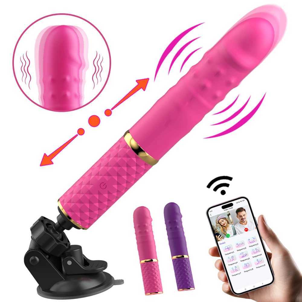 Vibratrice de gode rétractable Automatique Femmes G-point de masturbation vaginale Stimulation clitoridienne Machine de sexe Sex Machine Adult Pr