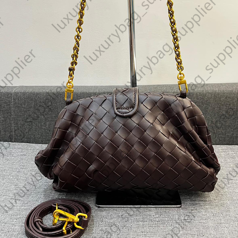 Clutch Luxury Bags Knitted Chain Shoulder Bag Handbag Tote Bag Designer Bags For Women Crossbody Purse Sac De Luxe Cowhide Leather Weaving Armpit Ba