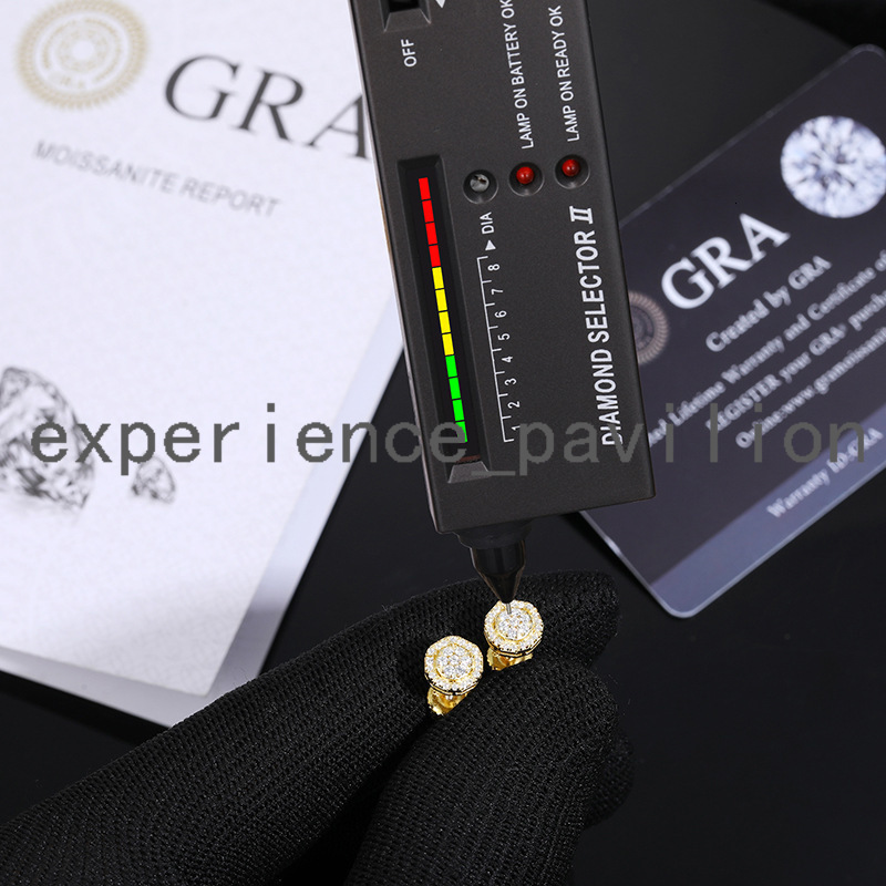S925 Sterling Silver D Color Moissanite Earrings Fashion High Quality Small Rock Sugar Ear Jewelry Premium Stock