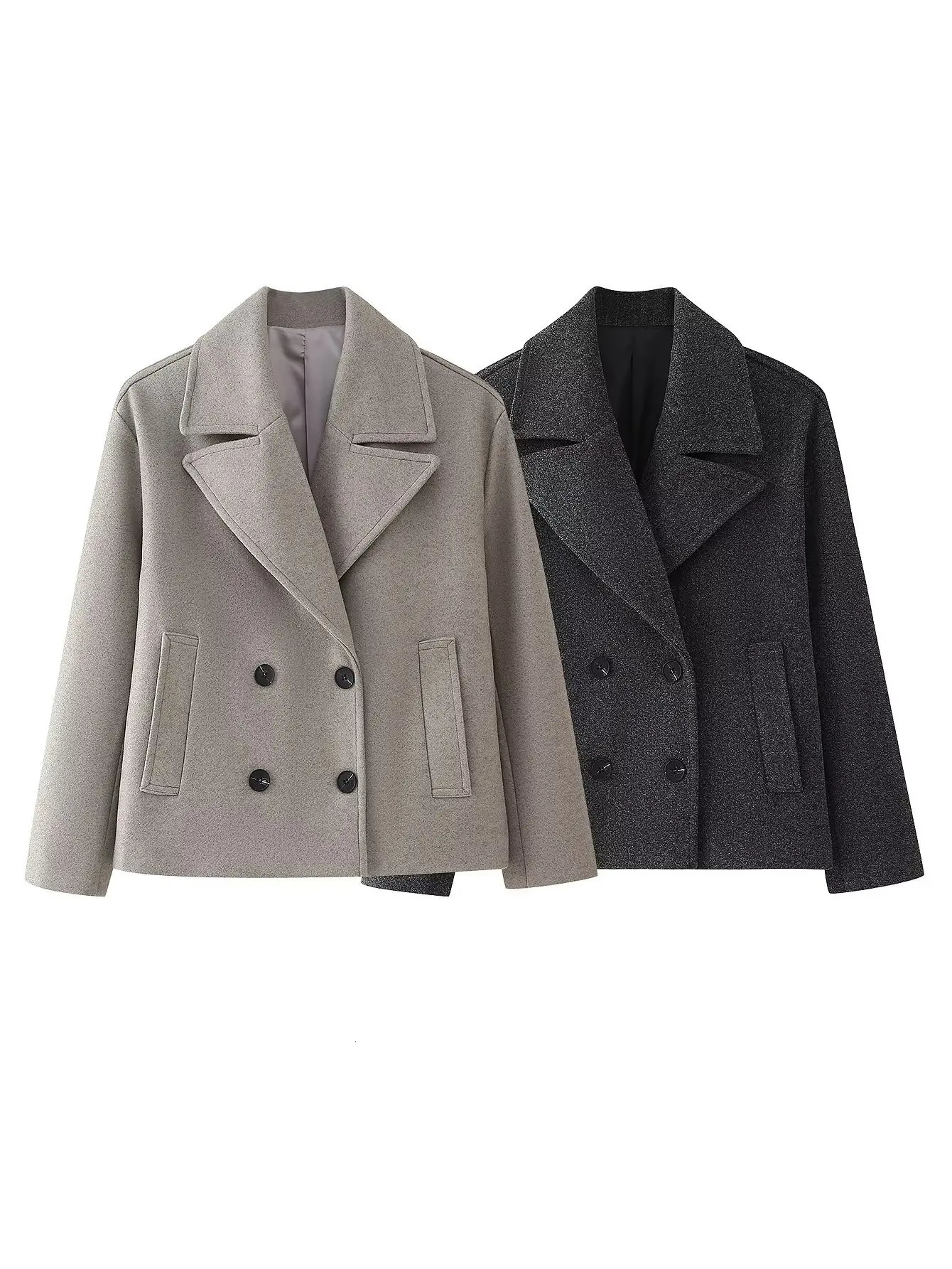 Tempérament d'automne de style européen et américain manteau de laine double-bras pour femmes laine polyvalente à la mode BL 250820