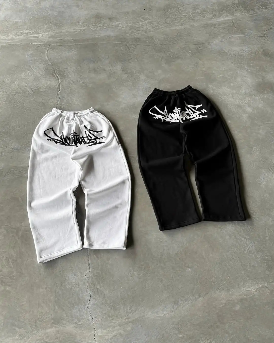 Slowandly Pants Fashion Cartoon Printing Loose Sweatpants Men Clothing Y2K Harajuku Hip Hop Casual Cotton Straight Trousers250820