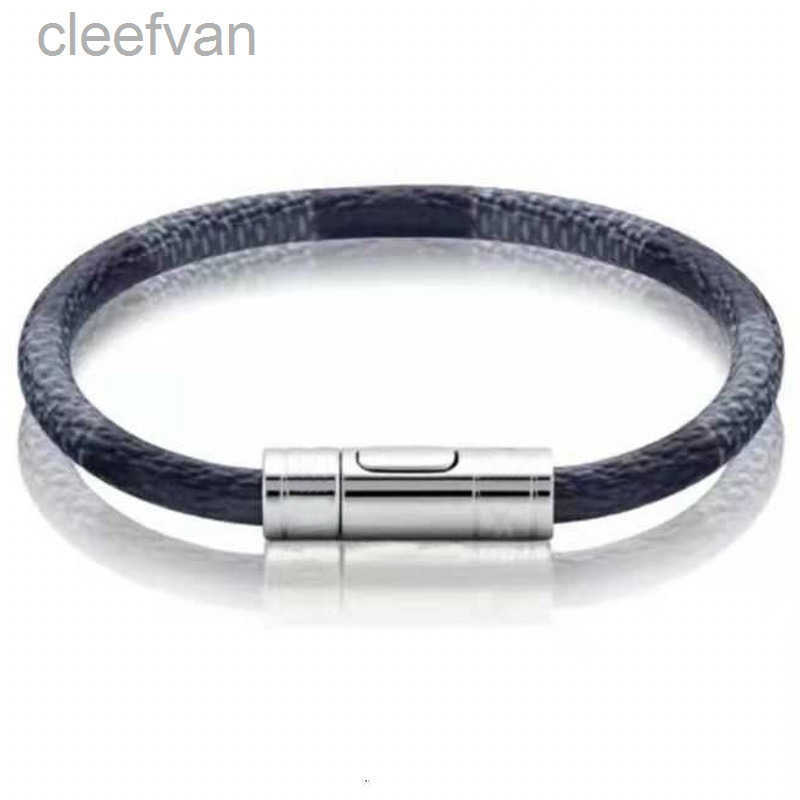 Designer Mens designer bracelet women leather bracelets classical elite letter plaid jewelry woman luxury bracelet unisex bangles black blue leisure