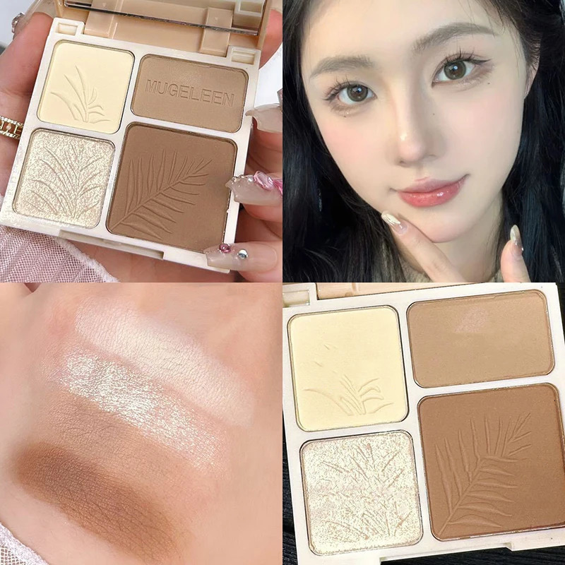 Multifunctional Highlighter Contour Palette Matte Bronzer Shading Powder Natural Stereoscopic Nose Shadow women Makeup Cosmetics 250811