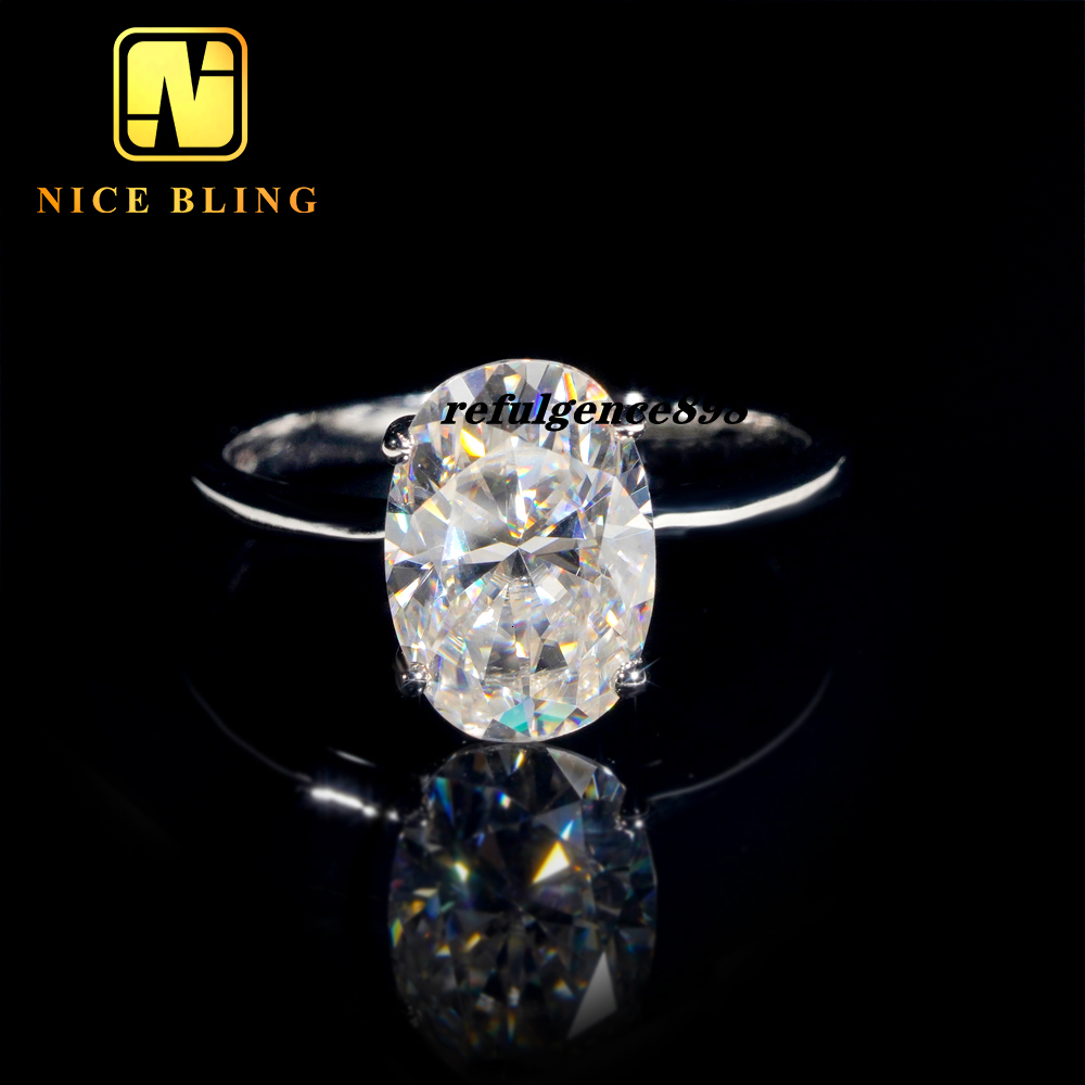 Fast Shipping Classical Four Claws 925 Sterling Silver Moissanite Half Pave Band Handmade High Quality Engagement Rings