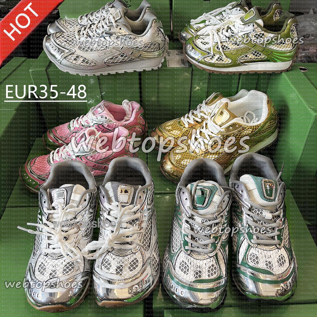 Sneakers designer shoes TOP Fishnet Upper womens mens luxury trainers leather mesh nylon fabric shoes outdoor sneakers high quality Lightweight 35-4
