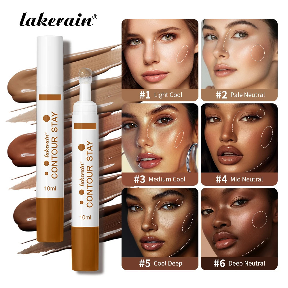 6 Colors Liquid Contour Long Wear Bronzer Cream Contour Makeup Long Lasting Nourishing Hydrating Face Contour 6 Colors 250811