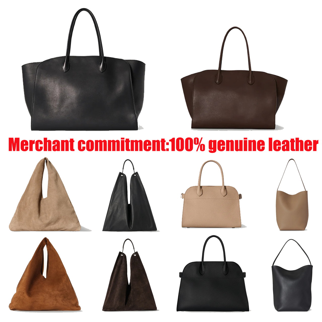 Womens genuine leather Park Tote Bag Designer bags Luxury Suede bags Margaux 10 12 Bag lady bucket bag fashion handbags Shoulder Bag Marlo 14 17 Bag