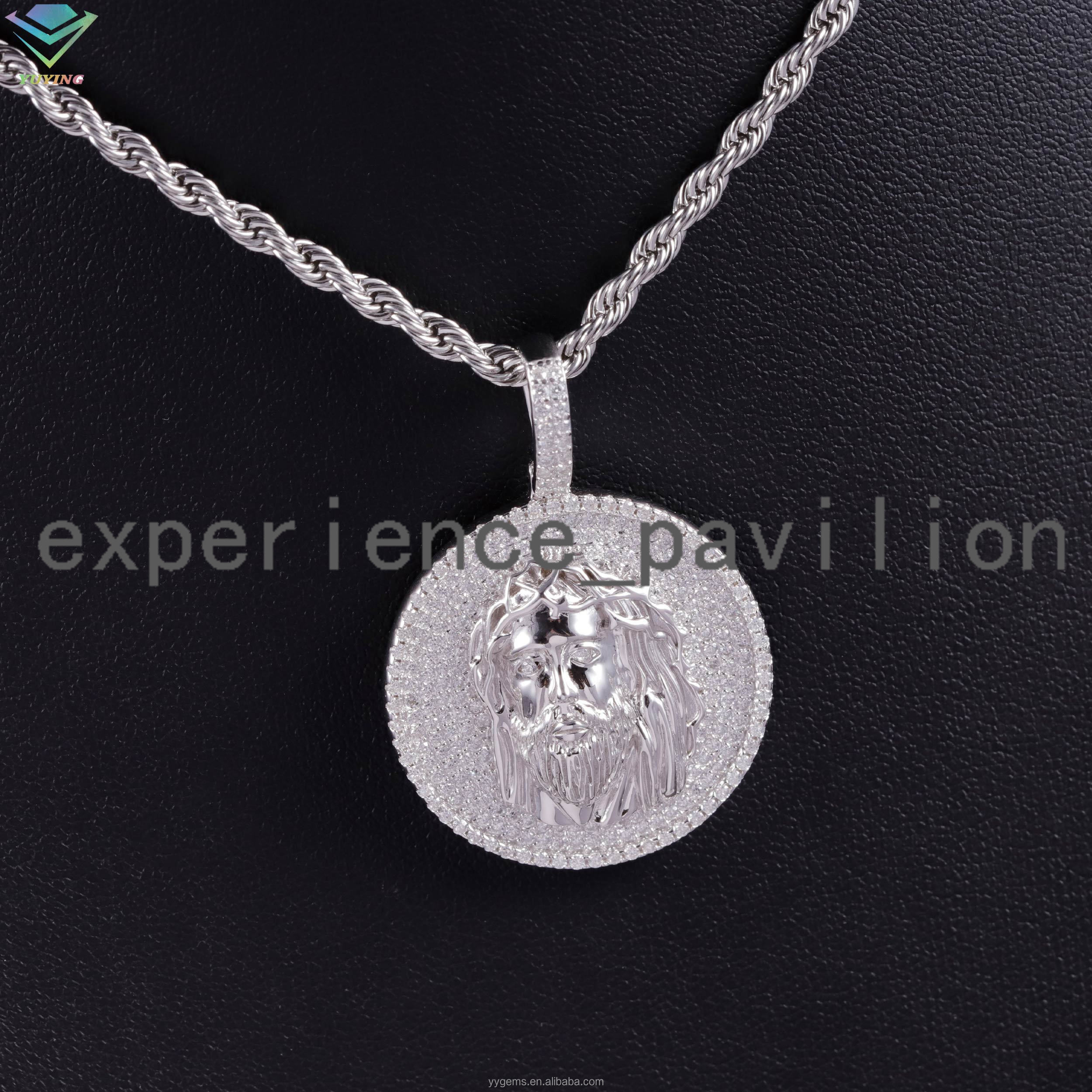 Hip Hop Jewelry Iced Out Jesus Pendant for Chain 18k Gold Plated 925 Sterling Silver VVS Moissanite Diamond Jesus Pendant