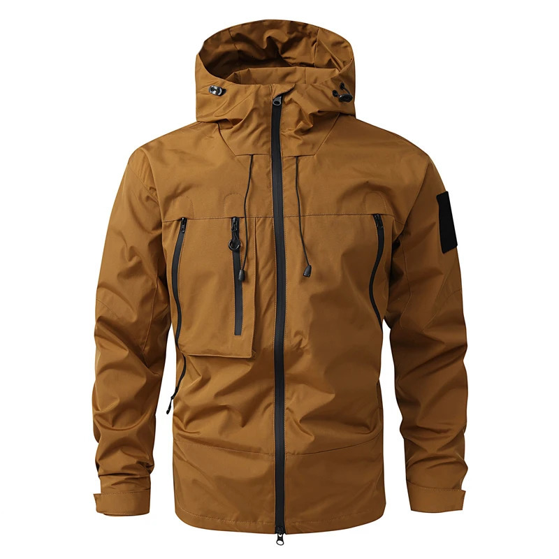 Autumn Mens Mountain Ski Jackets Outdoor Windbreaker Hiking Hooded Coats for Men Climbing Waterproof Jackets Raincoat Clothing250813