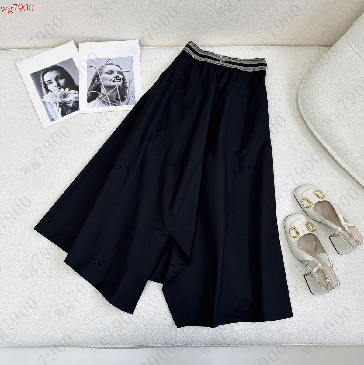 Back-to-School Season Women's Skirt Designer High-Quality Irregular Hem Design Letter Print Fashion College Style New Women's Skirt