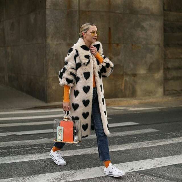Fashion Women's Faux Fur Coat Lapel Loose Long Sleeve Plush Black Love Thick Warm White Overcoat Winter 2025 New